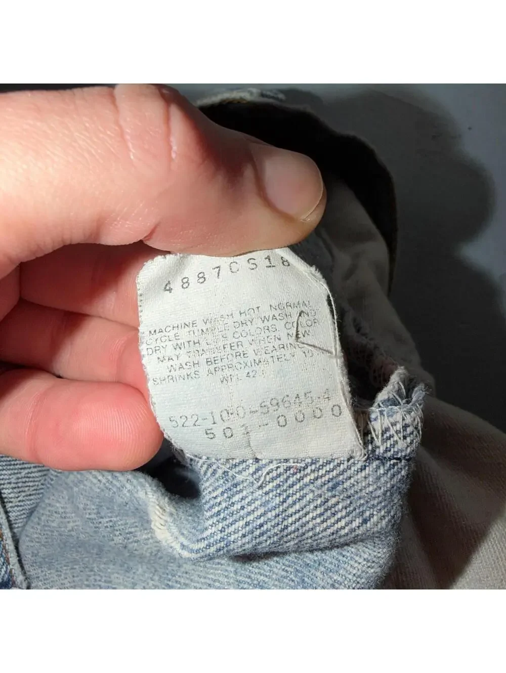 Levis 501 Vintage 90s USA XX Straight Leg Jeans Blue Light Wash 29x32 Act 28x28